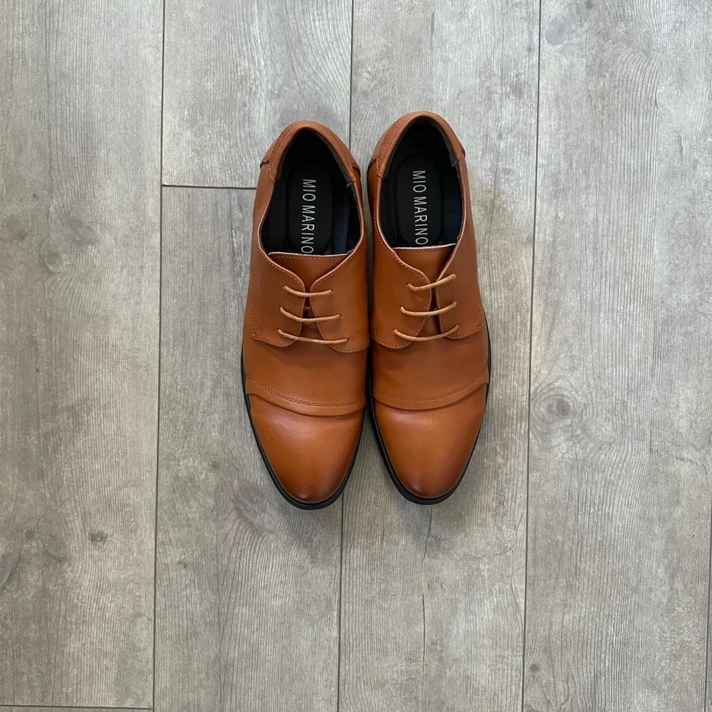 New Mio Marino Men's Chestnut Oxford Dress Shoes Size 10